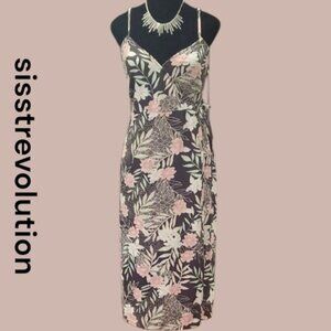 sisstrevolution Floral Spaghetti Strap Midi Dress. Size Small
